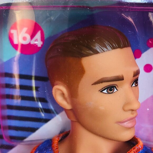 New in Box-Barbie Ken Fashionistas Doll #163 wearing Purple “Malibu” Top - Picture 8 of 12